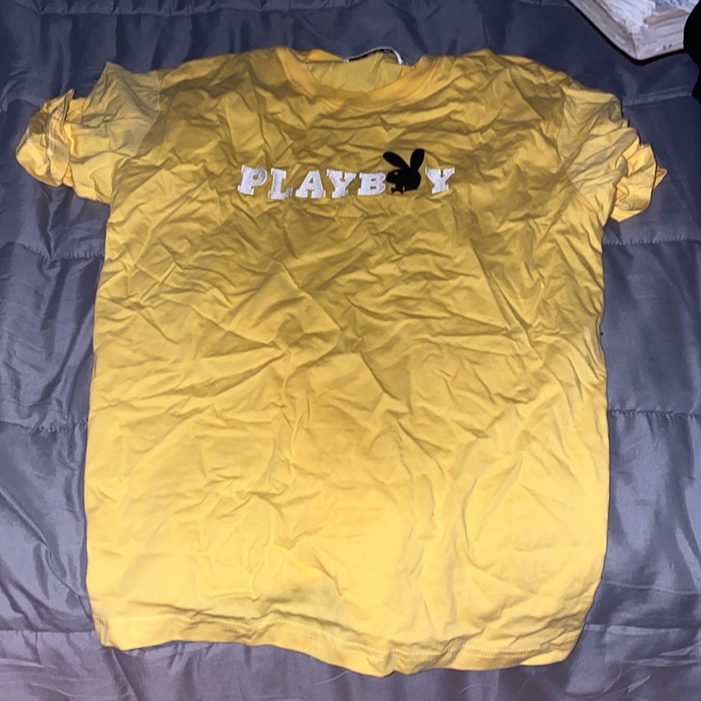 Yellow playboy shirt